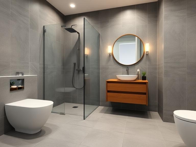 Fully retiled bathroom suite in a Kajang home
